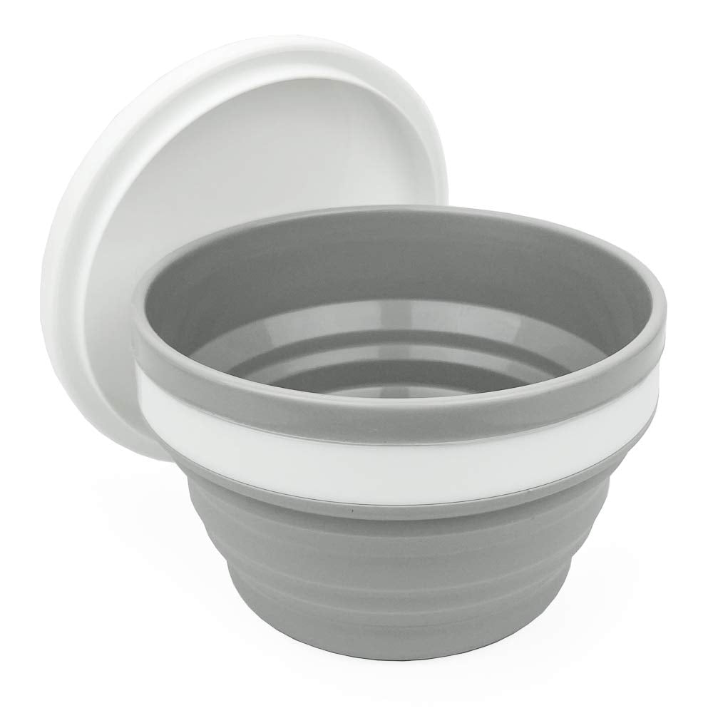 CARTINTS 950ml Collapsible Bowls-Silicone Food Storage Containers-Prep/Storage Bowls with Lids-Silicone Lunch Containers, Ideal for Travel and Camping (Blue)