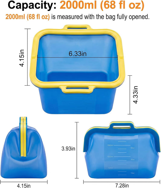 Magnetic Seal Reusable Silicone Food Storage Bag, 68 oz, NUZEAK
