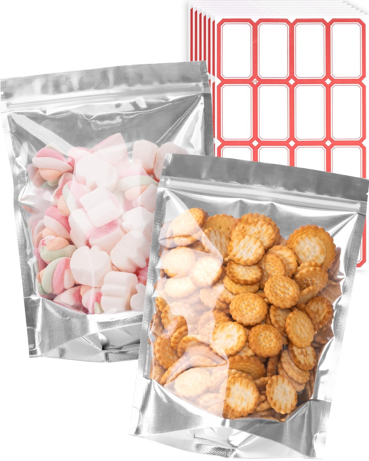 200 Pcs 5"x8" Mylar Bags for Food Storage (7.5 Mil)
