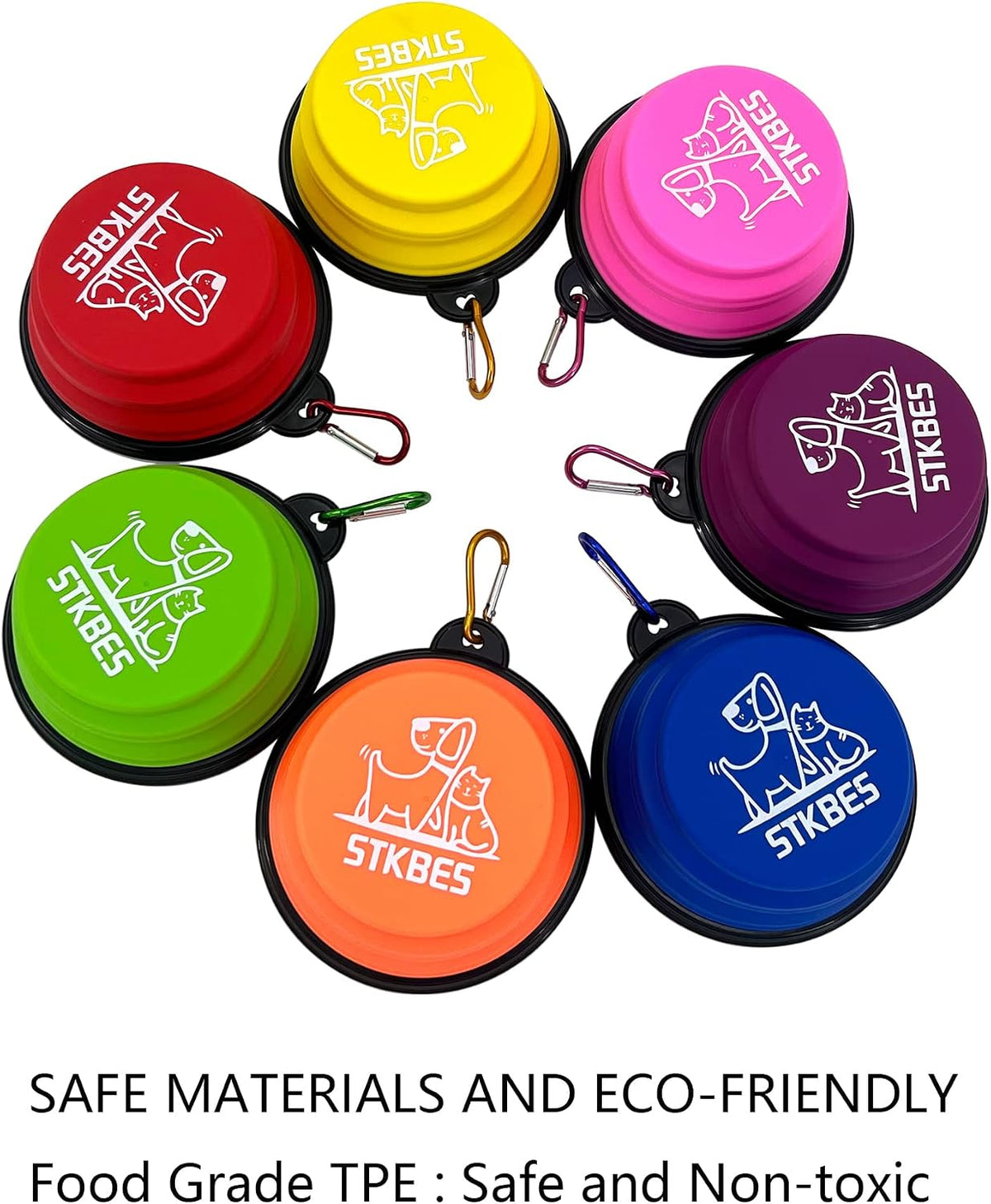 Collapsible Dog Bowl, 10 Pack, Portable, Safe, Reusable, Suitable for Indoor and Outdoor Activities