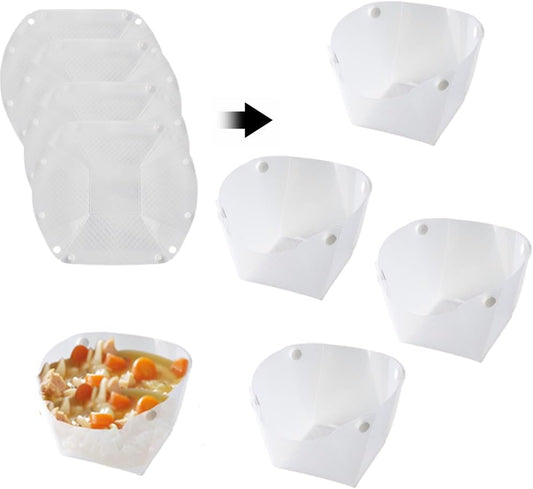 OULIGET Collapsible Bowl Set of 4,Portable Camping Tableware,Snapfold Plastic Bowls,Food Grade Material Free Folding Bowl for Outdoor Camping Hiking Family Picnic Gatherings Business.