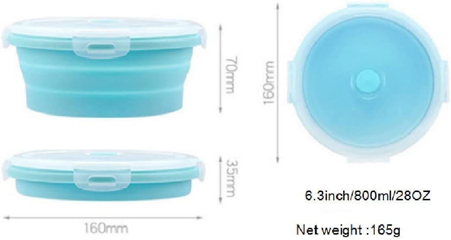 Collapsible Containers with Lid 27OZ Foldable Bowl 800ml