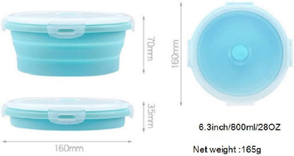 Collapsible Containers with Lid 27OZ Foldable Bowl 800ml