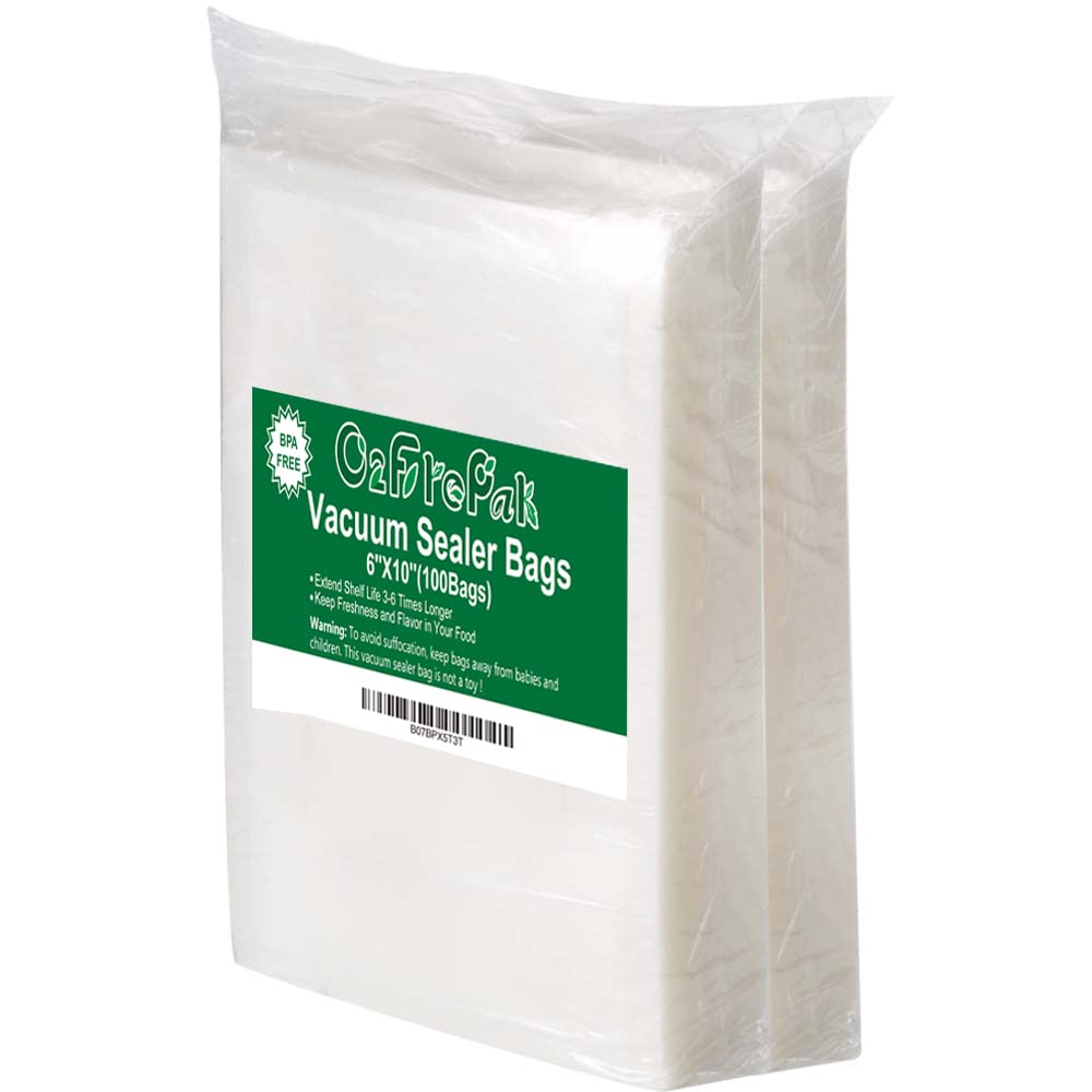 O2frepak Quart 8"x12" Vacuum Sealer Bags 100ct for Food Storage