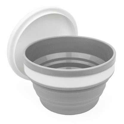 CARTINTS 950ml Collapsible Bowls-Silicone Food Storage Containers-Prep/Storage Bowls with Lids-Silicone Lunch Containers, Ideal for Travel and Camping (Blue)