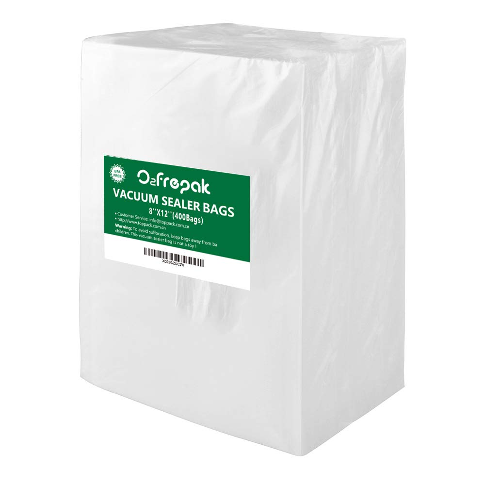 O2frepak Quart 8"x12" Vacuum Sealer Bags 100ct for Food Storage