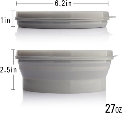 IYYI Collapsible Bowl for Camping, Silicone Collapsible Bowl with Lid