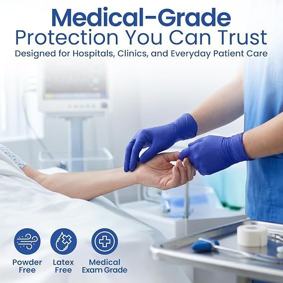 ProCure Disposable Nitrile Gloves - Latex & Powder Free - 200 Ct