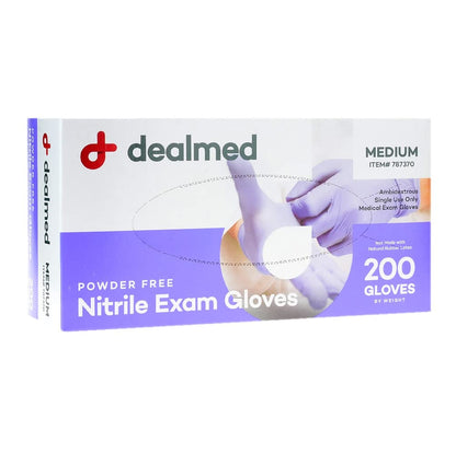 Dealmed Nitrile Exam Gloves - Latex Free - Medium - 200 Count