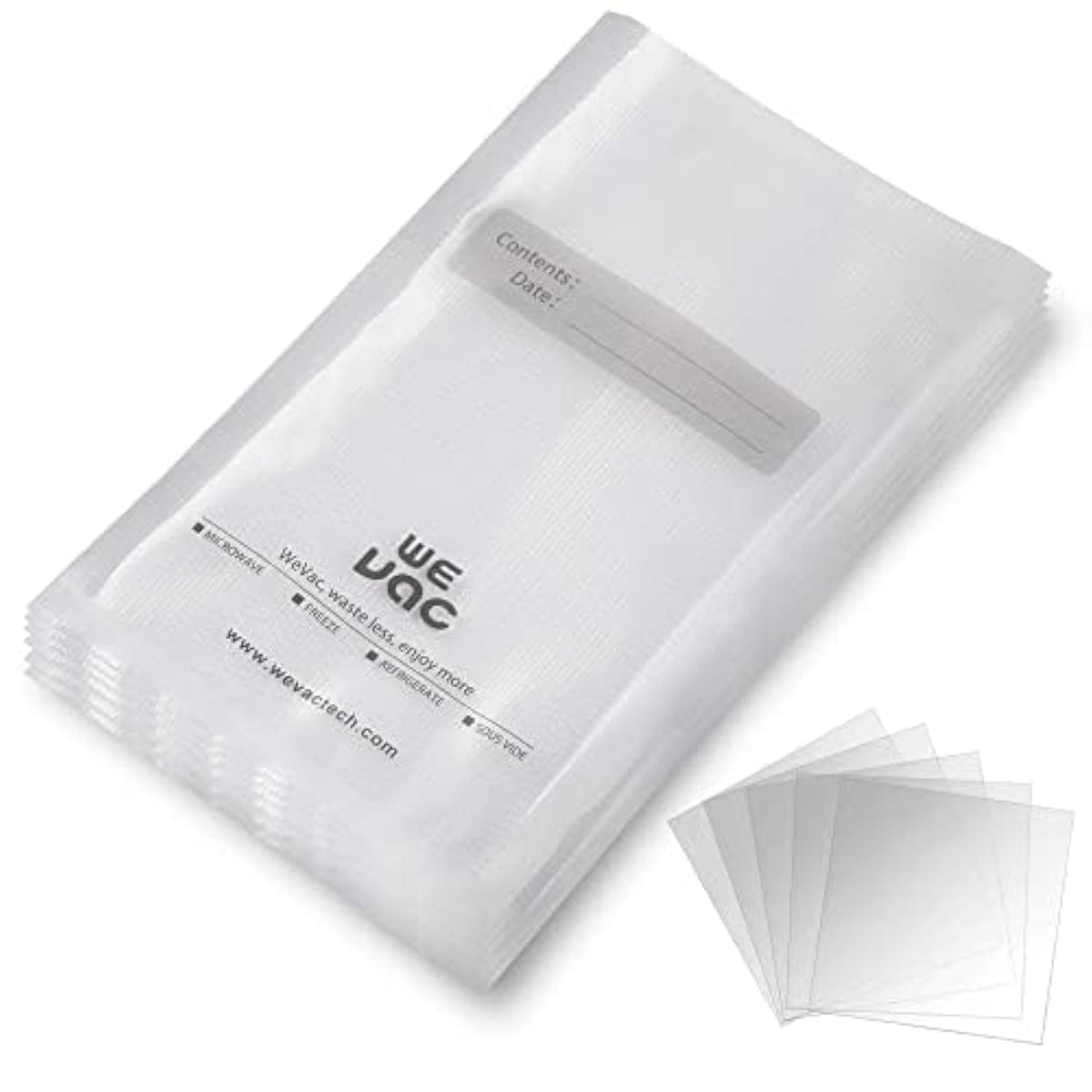 Wevac Vacuum Sealer Bags 11x16" 100 Gallon for Food Saver Vacuum Machine