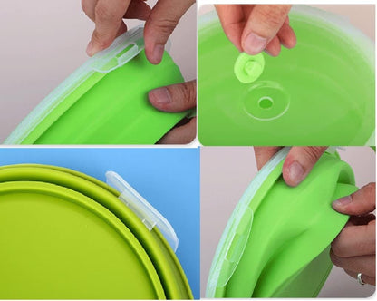 Collapsible Containers with Lid 27OZ Foldable Bowl 800ml
