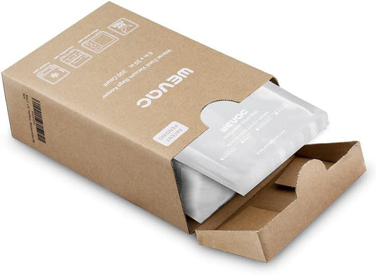 Wevac Vacuum Sealer Bags 6"x10", 200 Pint Bags, Fits Food Saver Sealers