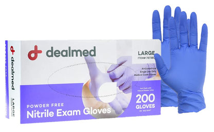 Dealmed Nitrile Exam Gloves - Latex Free - Medium - 200 Count