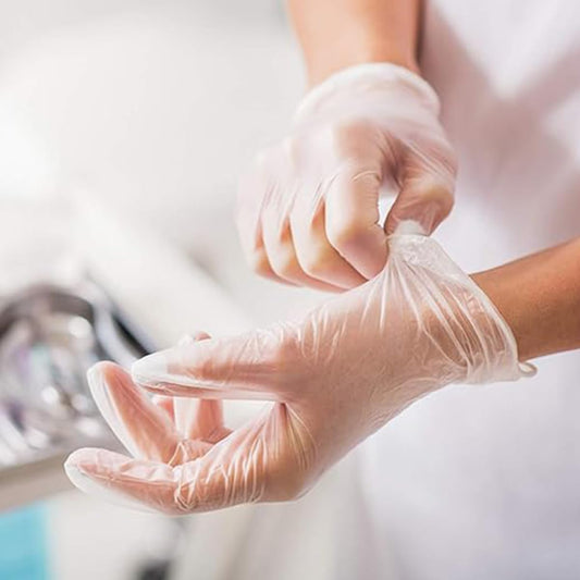 Jointown Basic Medical Vinyl Exam Gloves Disposable Latex Free Medium, Powder-Free, Clear Food Safe Gloves, Vgpf3002, (Case of 1,000) Medium