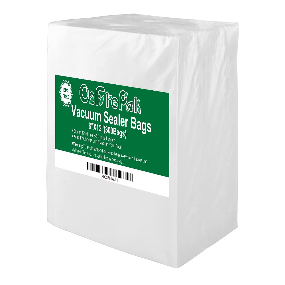 O2frepak Plus Quart 10"x13" Vacuum Sealer Bags 300ct for Food Storage