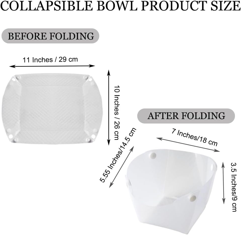 OULIGET Collapsible Bowl Set of 4,Portable Camping Tableware,Snapfold Plastic Bowls,Food Grade Material Free Folding Bowl for Outdoor Camping Hiking Family Picnic Gatherings Business.