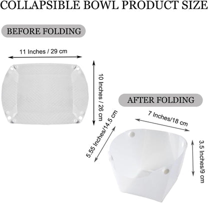 OULIGET Collapsible Bowl Set of 4,Portable Camping Tableware,Snapfold Plastic Bowls,Food Grade Material Free Folding Bowl for Outdoor Camping Hiking Family Picnic Gatherings Business.