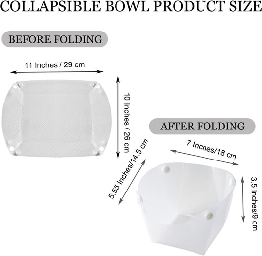 OULIGET Collapsible Bowl Set of 4,Portable Camping Tableware,Snapfold Plastic Bowls,Food Grade Material Free Folding Bowl for Outdoor Camping Hiking Family Picnic Gatherings Business.