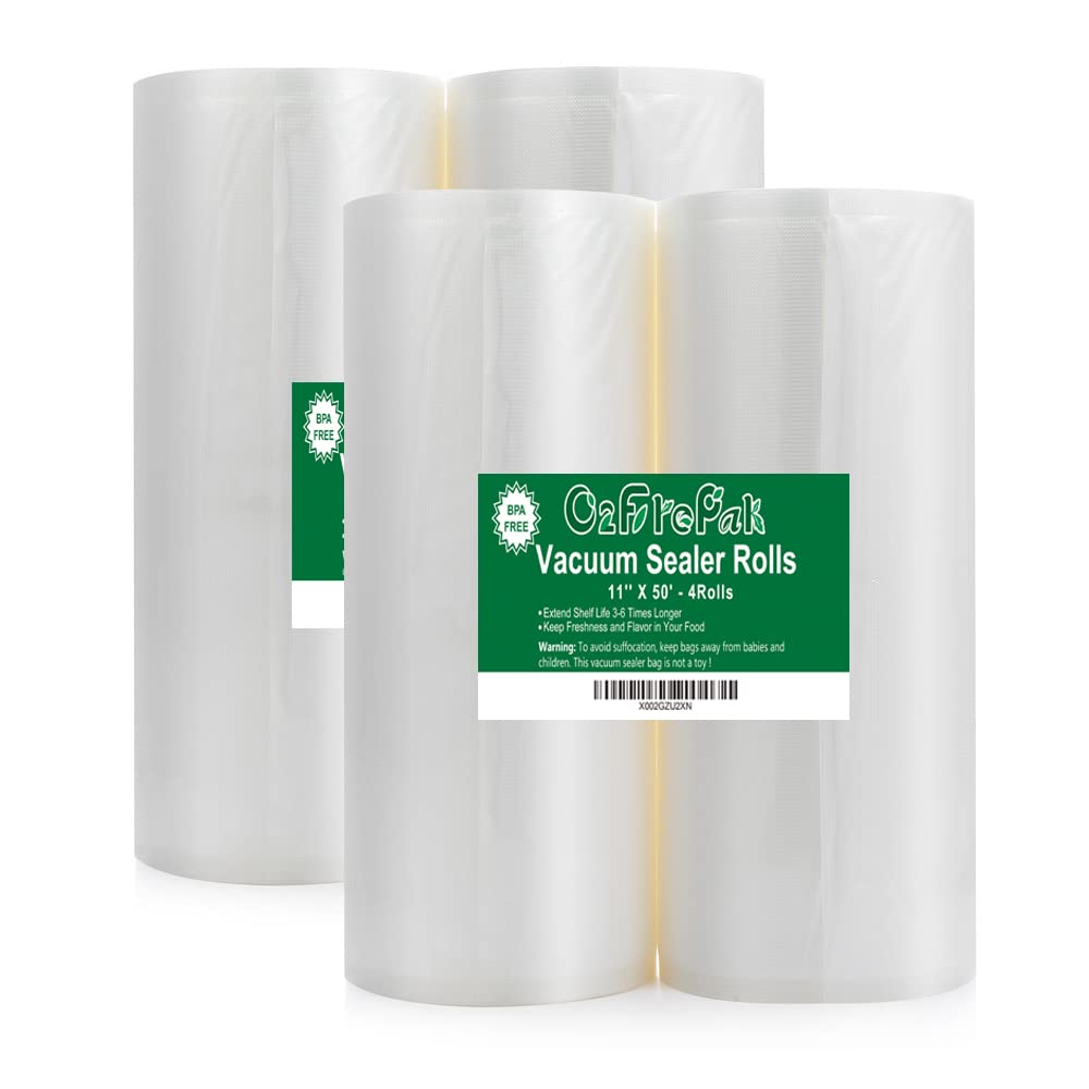 O2frepak 2Pack Vacuum Sealer Bags Rolls 11"x50' for Food Storage