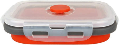 CARTINTS Set of 3 Collapsible Food Storage Containers Collapsible Silicone Bowls, Silicone Lunch Containers with Airtight Lids, Microwave and Freezer Safe, 500ml