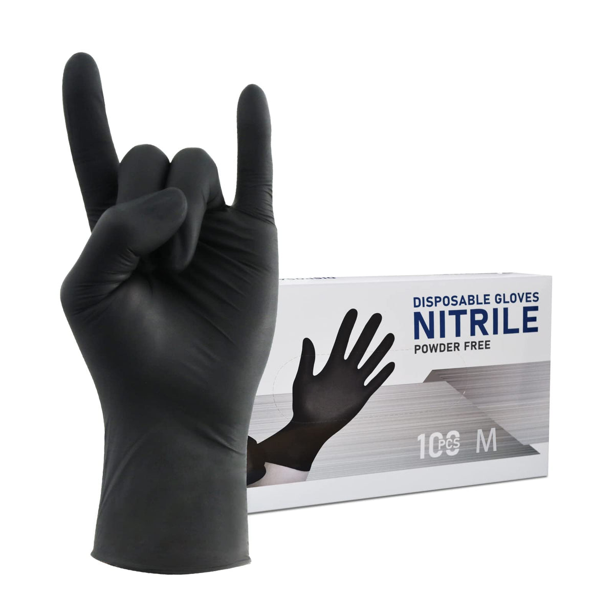 Wostar Nitrile Disposable Gloves Powder & Latex Free 4mil Touch Screen Disposable Non-Sterile Nitrile Exam Gloves
