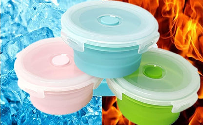 Collapsible Containers with Lid 27OZ Foldable Bowl 800ml