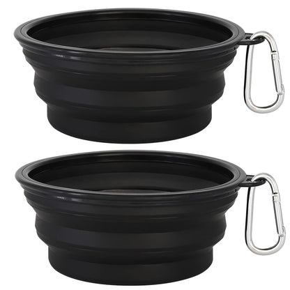Kytely Large Collapsible Dog Bowls 2 Pack, 34oz Foldable Dog Travel Bowl