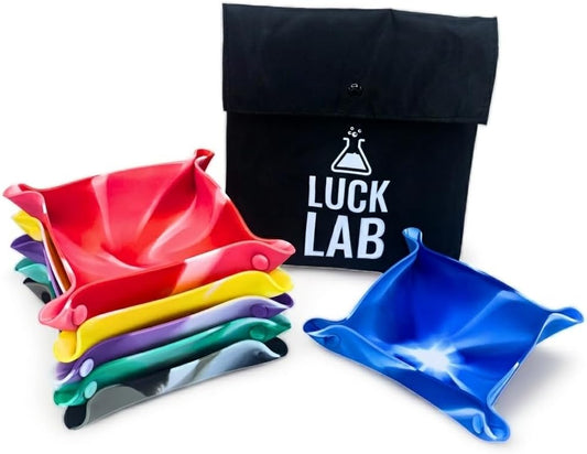 Luck Lab Board Game Token Trays, 6-Pack Folding Silicone Swirl Color Bowls