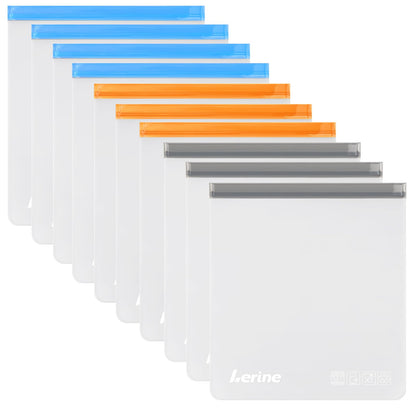 Lerine 5 Pack Reusable 2 Gallon Freezer Bags Dishwasher Safe
