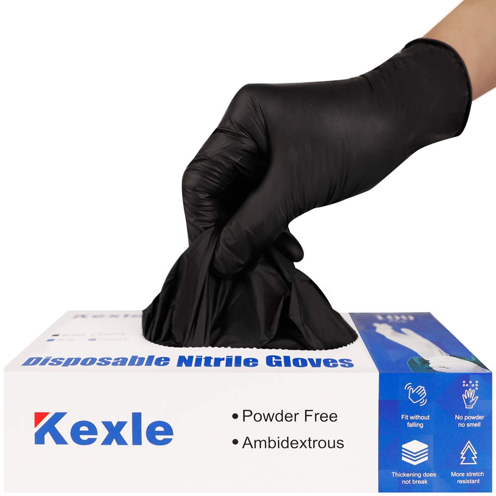 Nitrile Disposable Gloves Pack of 100, Latex Free Safety Working Gloves for Food Handle or Industrial Use