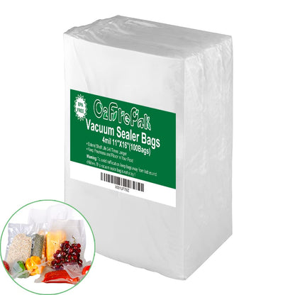 O2frepak Quart 4mil 8"x12" Vacuum Sealer Bags 200ct for Food Storage
