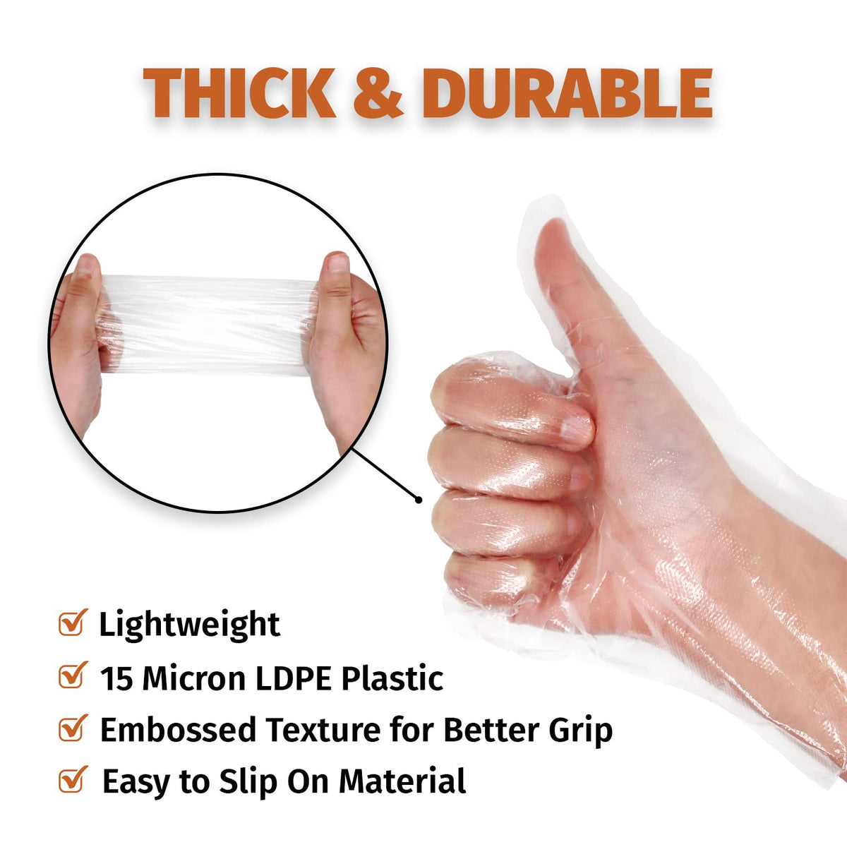 GORILLA SUPPLY 1000 BPA Free Premium Disposable Gloves Poly PE LDPE Plastic for Kitchen Food Handling Food Prep Latex & Powder Free (1000 Count, Large)