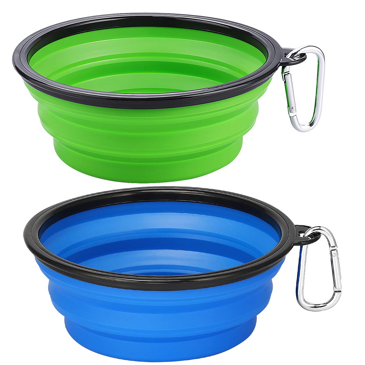 Kytely Large Collapsible Dog Bowls 2 Pack, 34oz Foldable Dog Travel Bowl