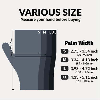 Klex Nitrile Exam Gloves - Medical Grade, Powder Free, Latex Rubber Free, Disposable, Food Safe