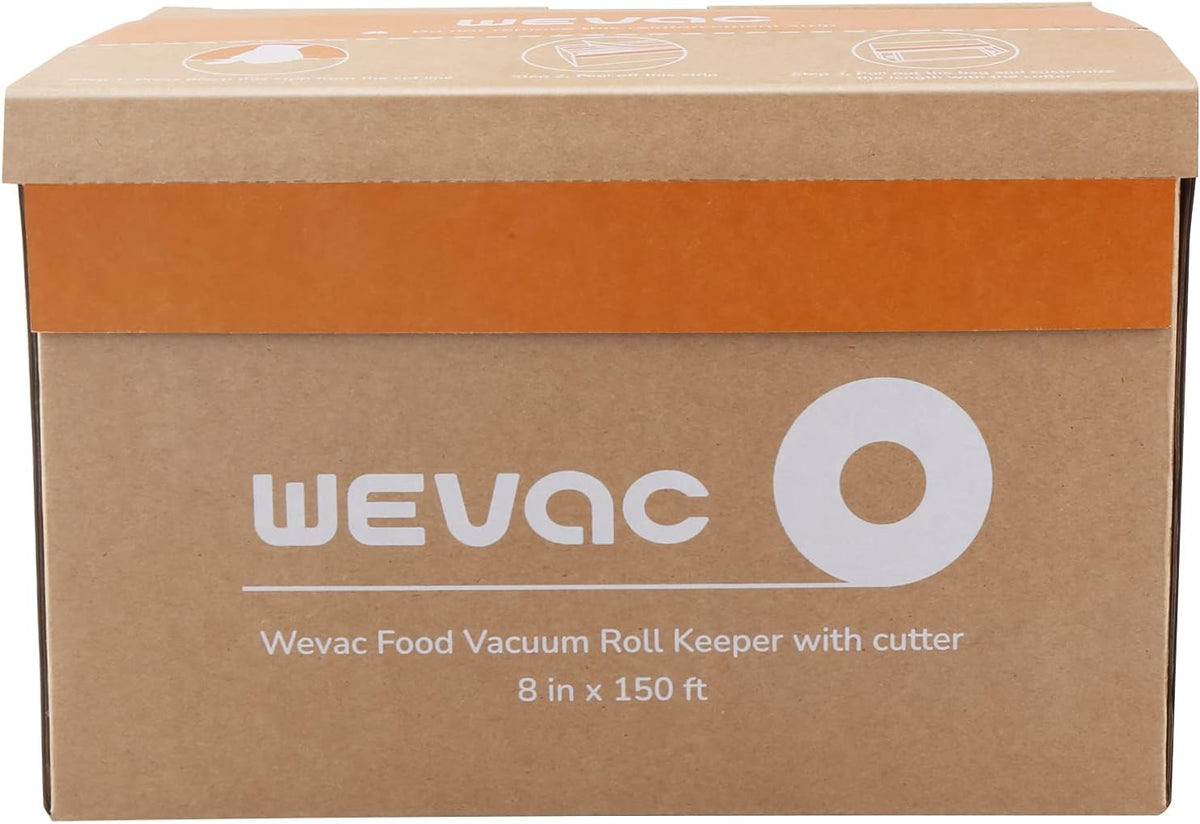 Wevac Vacuum Sealer Bags for Food, 8"x150' Roll, Fits Food Saver Machines
