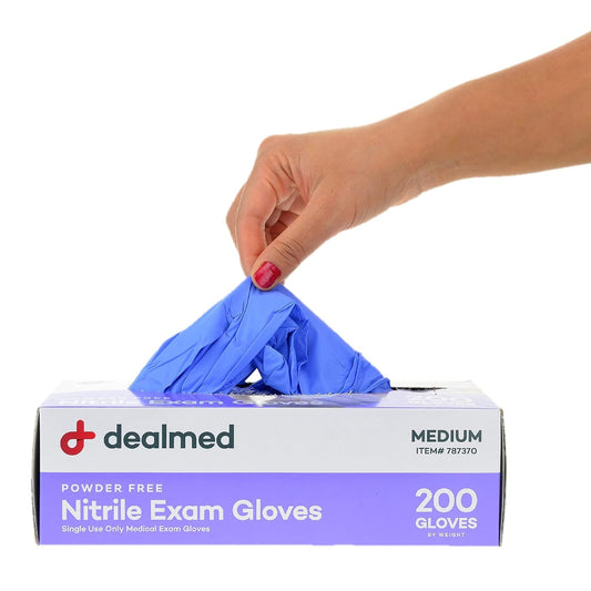 Dealmed Nitrile Exam Gloves - Latex Free - Medium - 200 Count