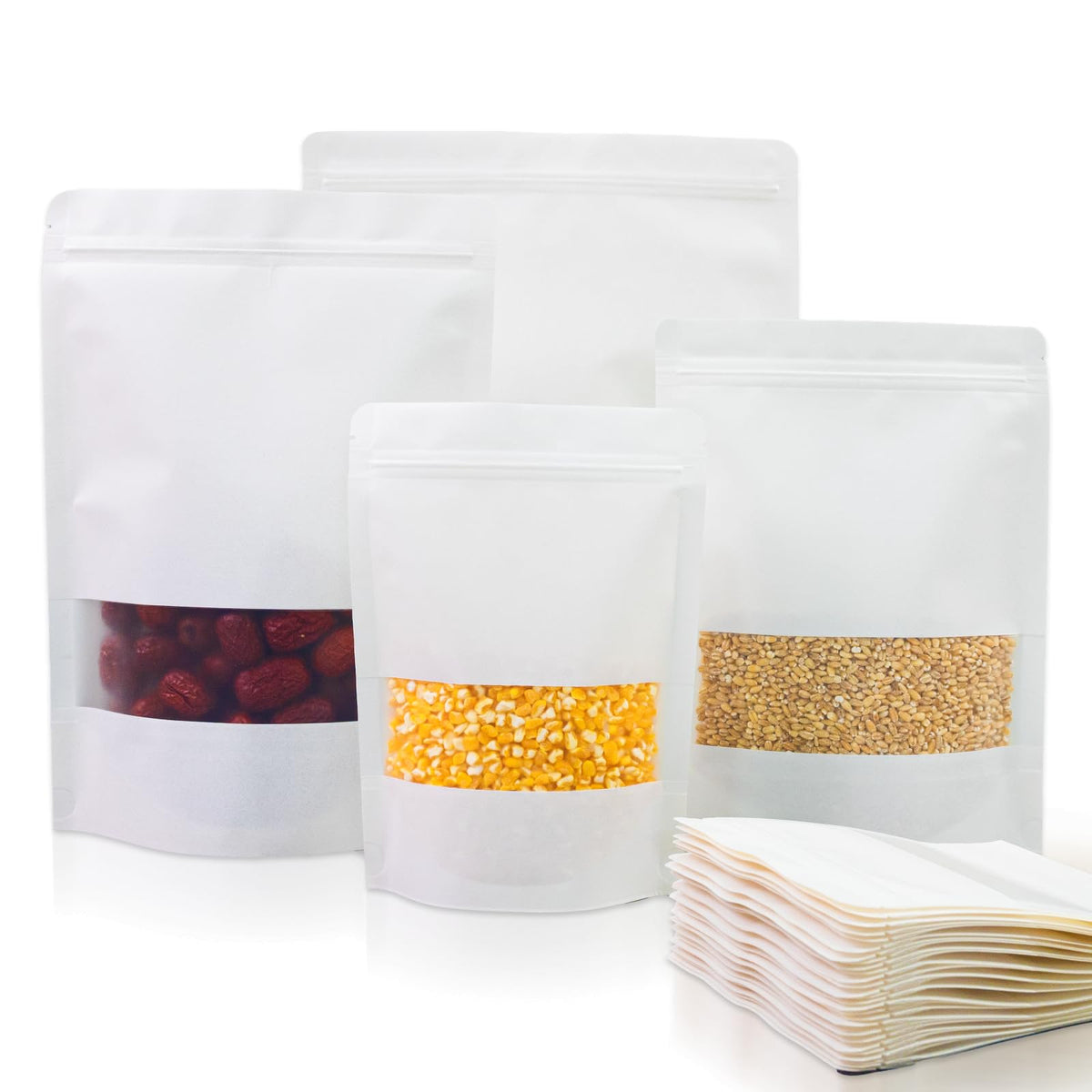 30PCS 2Gallon 17"X13" Mylar Bags for Food Storage with Oxygen Absorbers&Lables,10 Mil Thick Resealable Stand-Up Zipper&Heat Sealable Bags for Long Term Food Storage,Dried Food