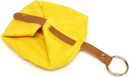Waxed Canvas Foldable Dog Bowl (Yellow)