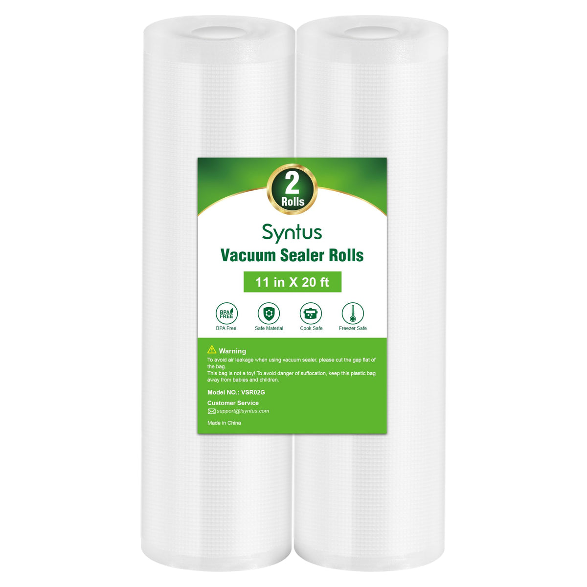 Syntus 2 Rolls 8" x 50' Vacuum Sealer Bags, BPA Free for Food Storage