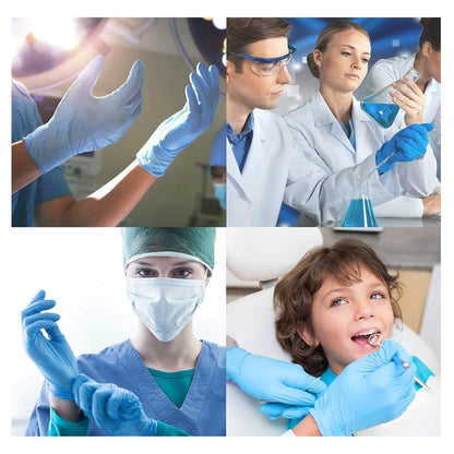 Jointown Basic Vinyl Exam Gloves, Latex-Free, Powder-Free, Disposable, Small, Case of 1,000, Blue