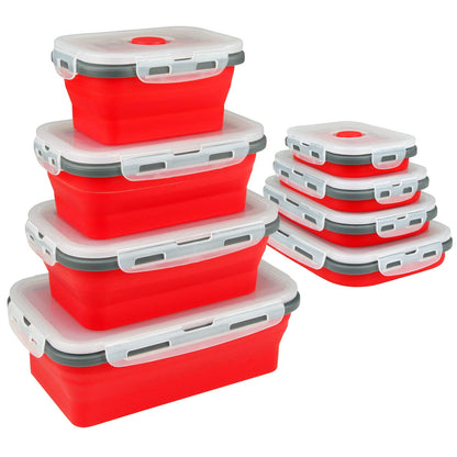 Guyuyii 4 Pack Space-Saving Collapsible Food Storage Containers with Lids
