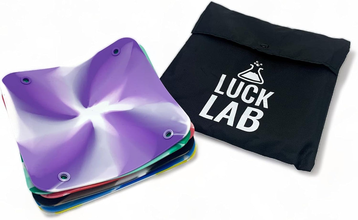 Luck Lab Board Game Token Trays, 6-Pack Folding Silicone Swirl Color Bowls