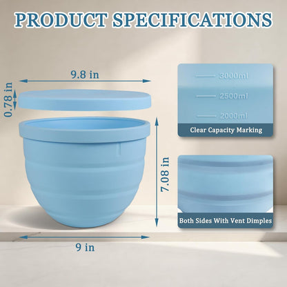 Foldable Silicone Bowl Liners for KitchenAid Tilt-Head 5 Qt Stand Mixers