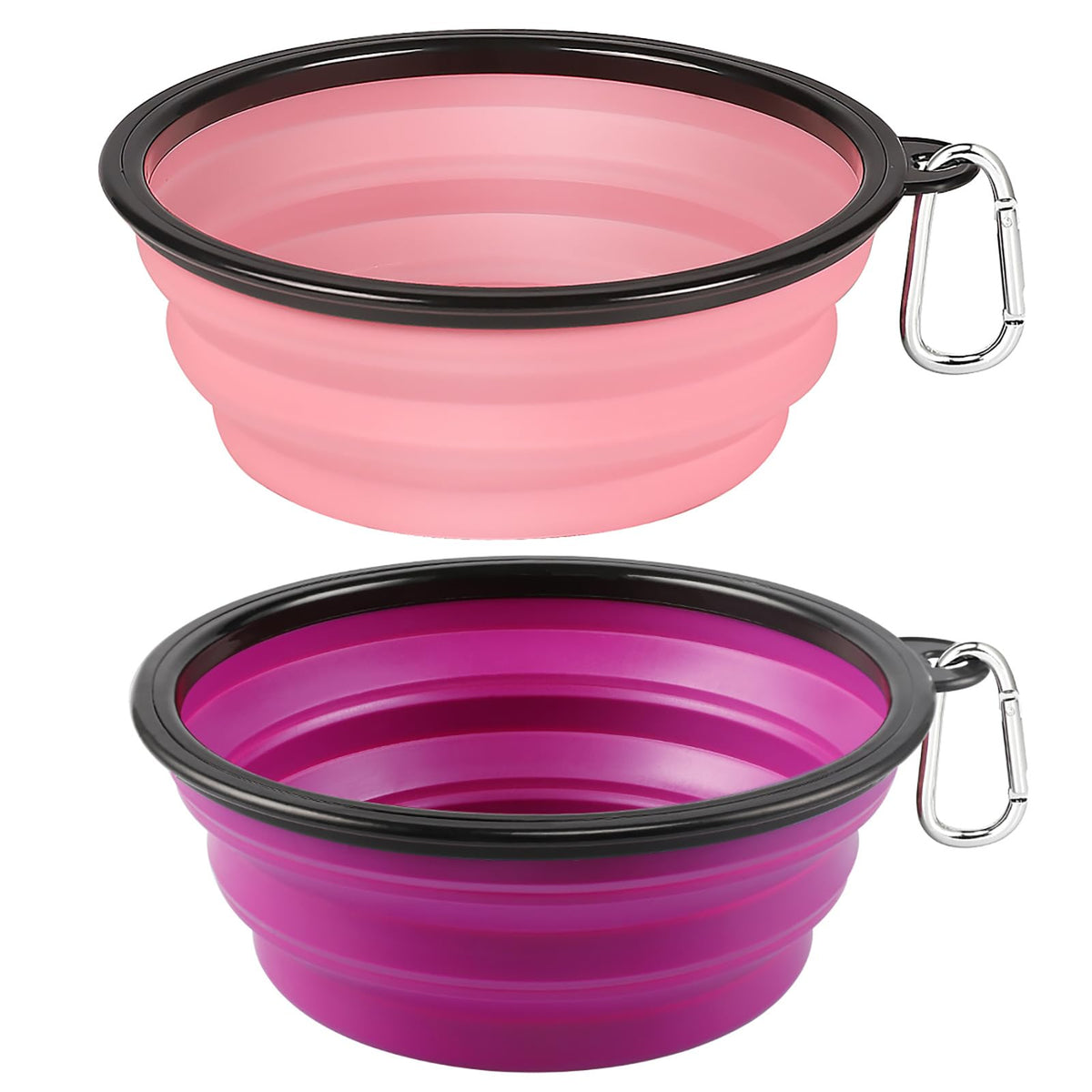 Kytely Large Collapsible Dog Bowls 2 Pack, 34oz Foldable Dog Travel Bowl