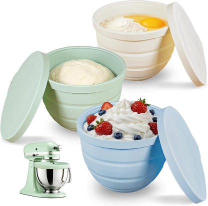 Foldable Silicone Bowl Liners for KitchenAid Tilt-Head 5 Qt Stand Mixers