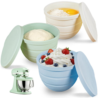 Foldable Silicone Bowl Liners for KitchenAid Tilt-Head 5 Qt Stand Mixers
