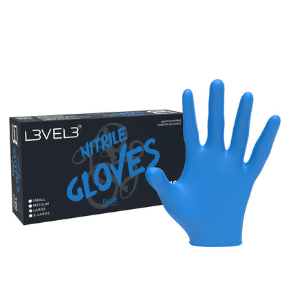 L3 Level 3 Nitrile Gloves - Professional Heavy Duty Disposable Gloves - Latex Free - Fits Snug - Box of 100