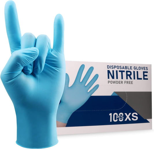 Wostar Nitrile Disposable Gloves Powder & Latex Free 4mil Touch Screen Disposable Non-Sterile Nitrile Exam Gloves