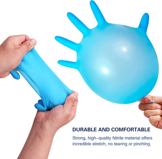 Wostar Nitrile Disposable Gloves Powder & Latex Free 4mil Touch Screen Disposable Non-Sterile Nitrile Exam Gloves