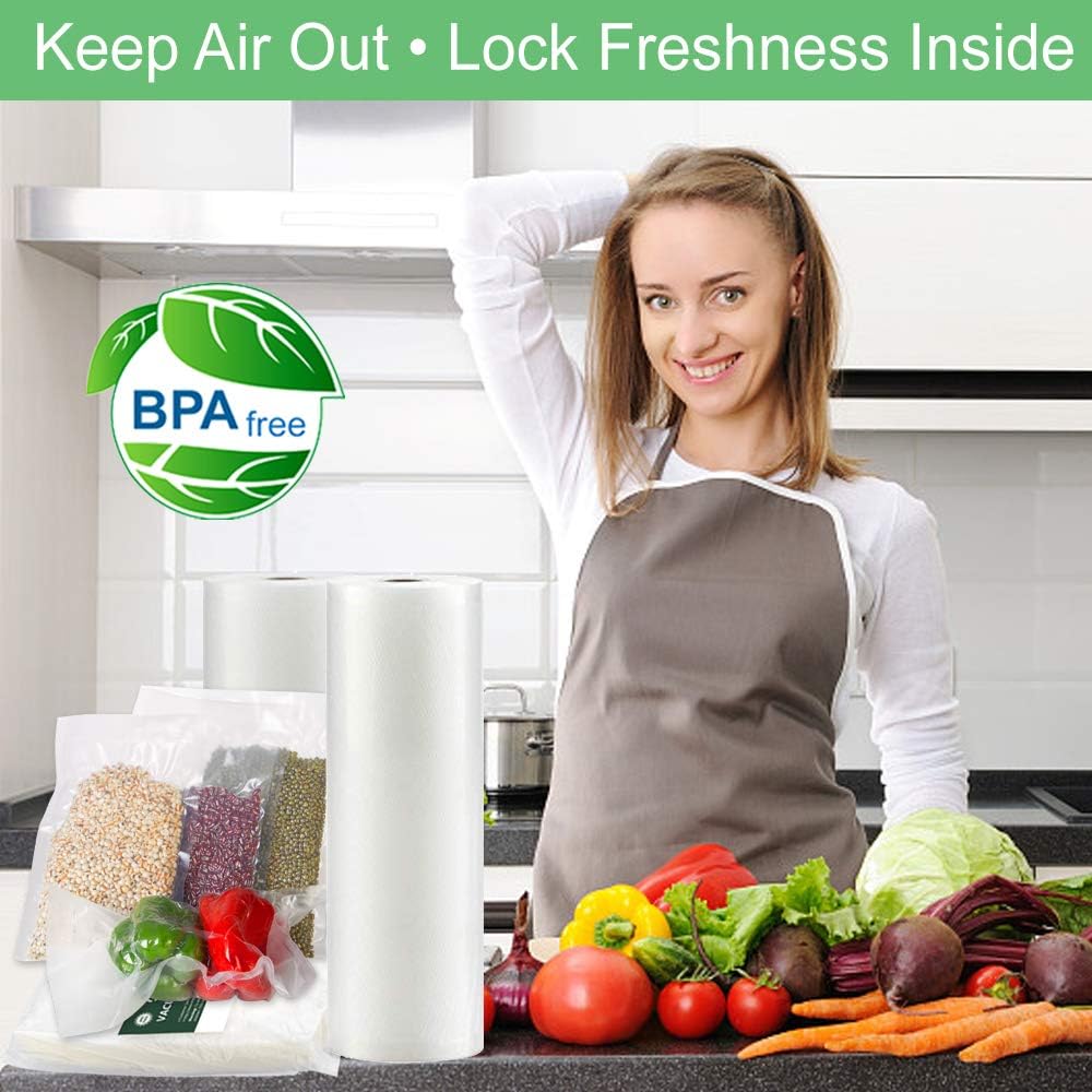 O2frepak 2Pack Vacuum Sealer Bags Rolls 11"x50' for Food Storage